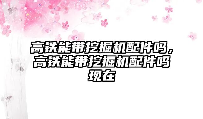 高鐵能帶挖掘機配件嗎，高鐵能帶挖掘機配件嗎現(xiàn)在