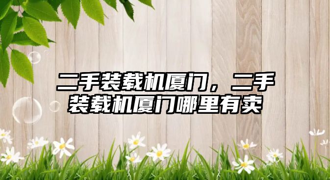 二手裝載機廈門，二手裝載機廈門哪里有賣