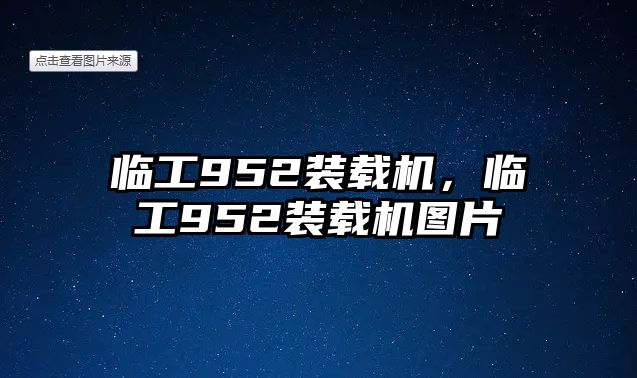 臨工952裝載機(jī)，臨工952裝載機(jī)圖片
