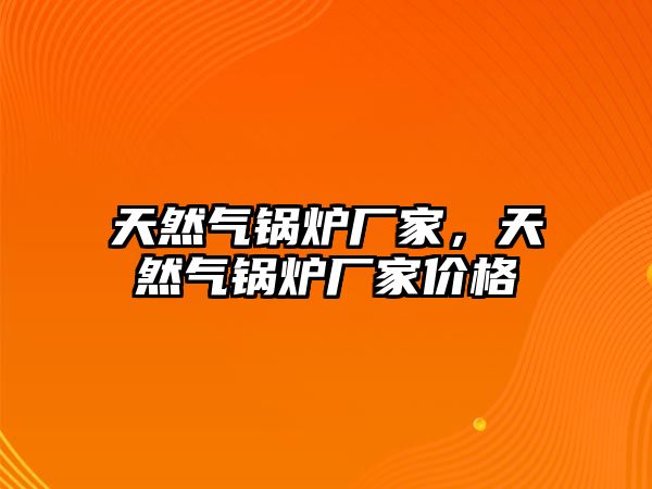 天然氣鍋爐廠家，天然氣鍋爐廠家價格