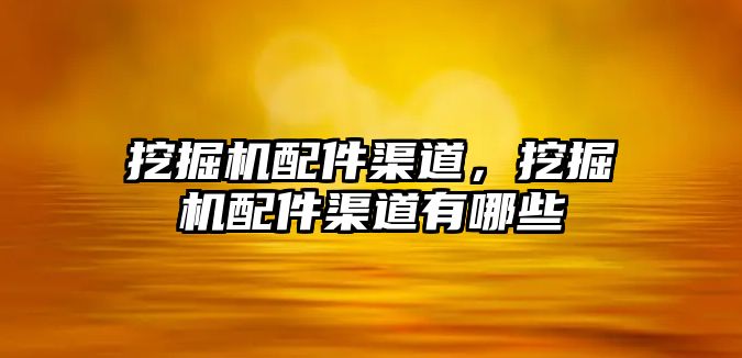 挖掘機(jī)配件渠道，挖掘機(jī)配件渠道有哪些