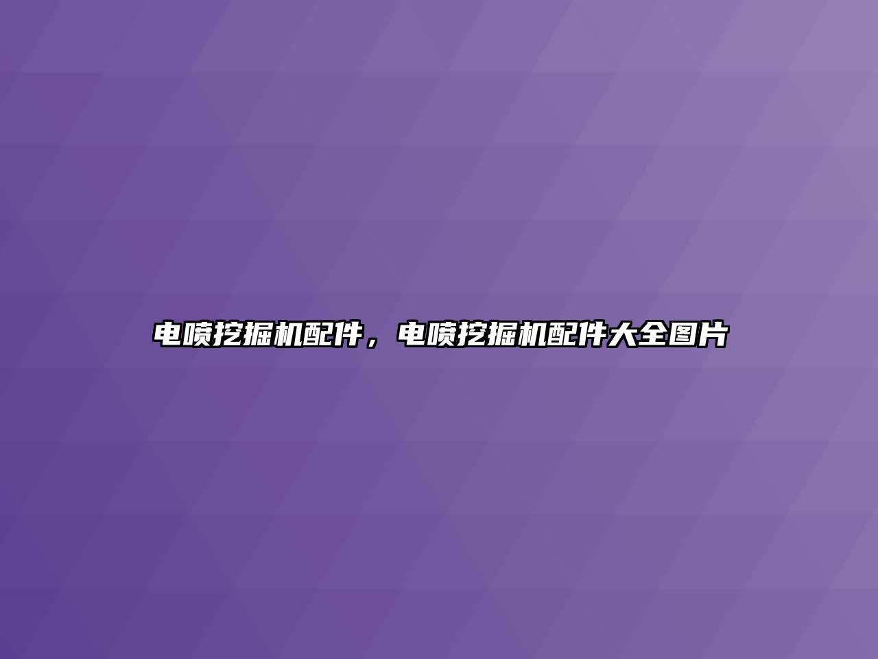 電噴挖掘機配件，電噴挖掘機配件大全圖片