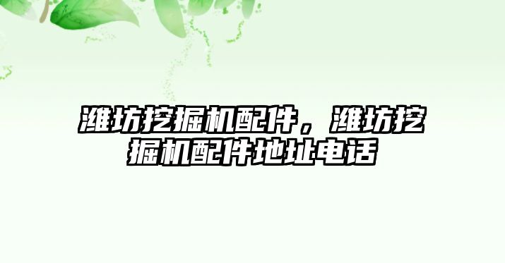 濰坊挖掘機(jī)配件，濰坊挖掘機(jī)配件地址電話