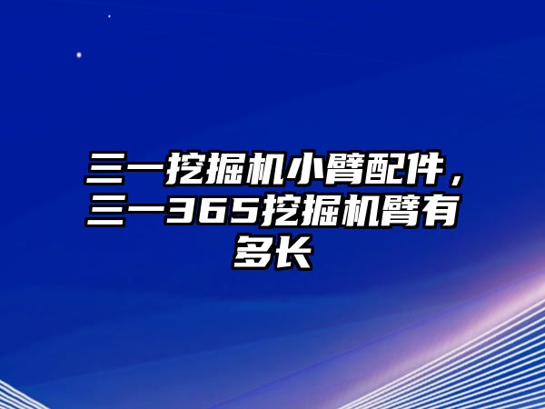 三一挖掘機小臂配件，三一365挖掘機臂有多長
