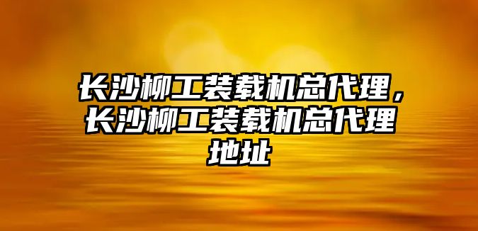 長(zhǎng)沙柳工裝載機(jī)總代理，長(zhǎng)沙柳工裝載機(jī)總代理地址