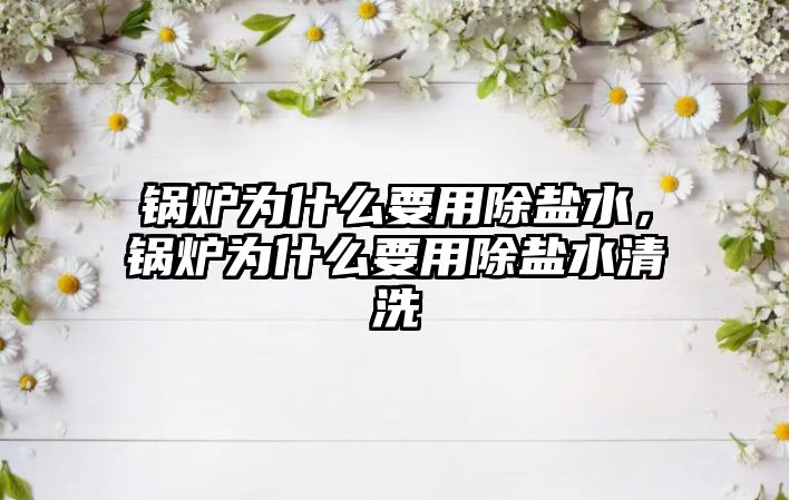 鍋爐為什么要用除鹽水，鍋爐為什么要用除鹽水清洗