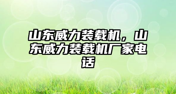 山東威力裝載機，山東威力裝載機廠家電話