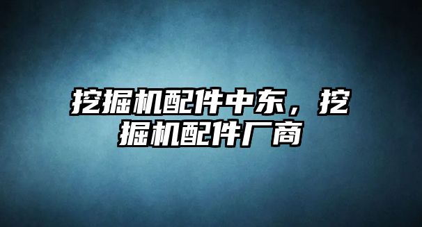挖掘機配件中東，挖掘機配件廠商