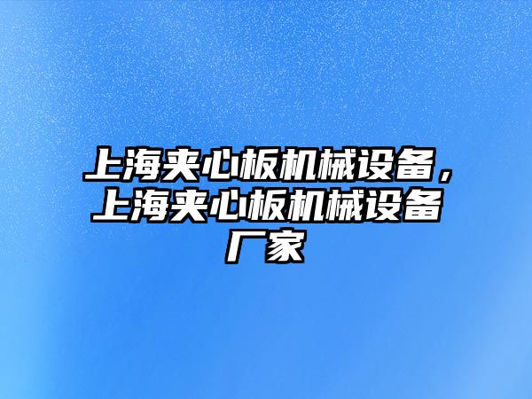 上海夾心板機(jī)械設(shè)備，上海夾心板機(jī)械設(shè)備廠家