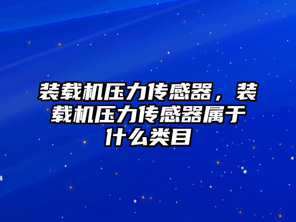 裝載機(jī)壓力傳感器，裝載機(jī)壓力傳感器屬于什么類目