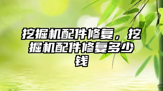 挖掘機配件修復，挖掘機配件修復多少錢