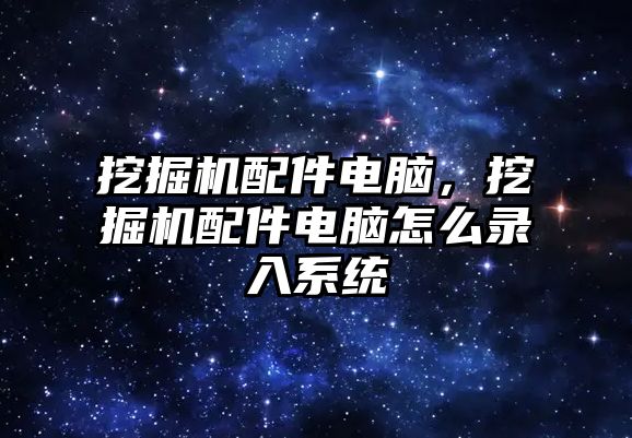 挖掘機(jī)配件電腦，挖掘機(jī)配件電腦怎么錄入系統(tǒng)