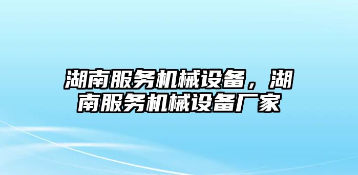 湖南服務(wù)機械設(shè)備，湖南服務(wù)機械設(shè)備廠家