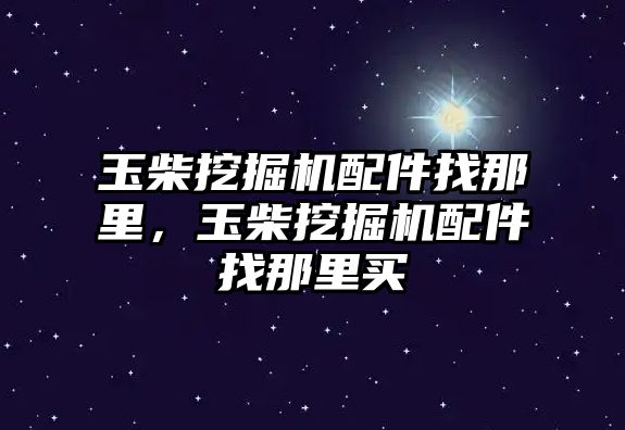 玉柴挖掘機(jī)配件找那里，玉柴挖掘機(jī)配件找那里買