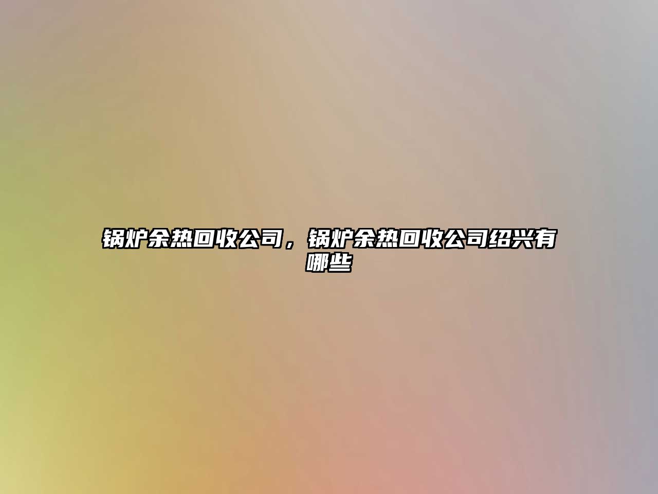 鍋爐余熱回收公司，鍋爐余熱回收公司紹興有哪些