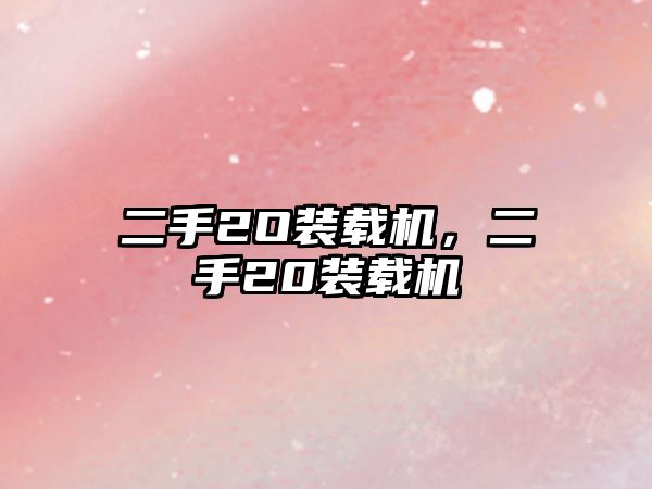二手2O裝載機(jī)，二手20裝載機(jī)