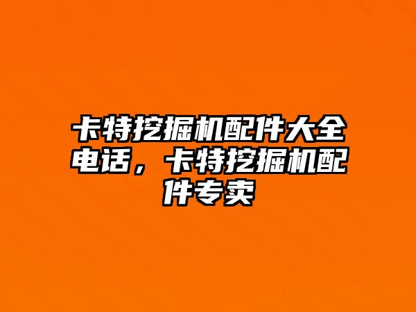 卡特挖掘機配件大全電話，卡特挖掘機配件專賣