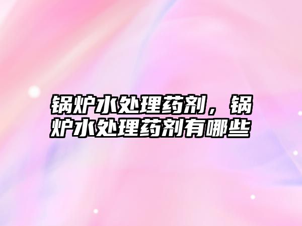 鍋爐水處理藥劑，鍋爐水處理藥劑有哪些