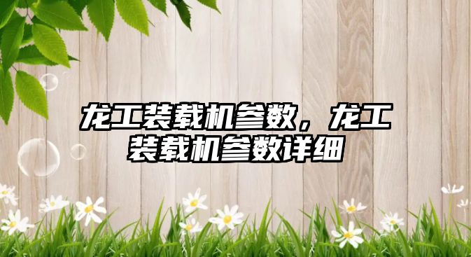 龍工裝載機(jī)參數(shù)，龍工裝載機(jī)參數(shù)詳細(xì)
