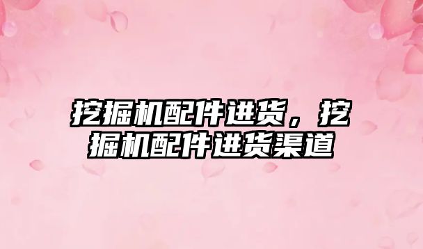 挖掘機(jī)配件進(jìn)貨，挖掘機(jī)配件進(jìn)貨渠道