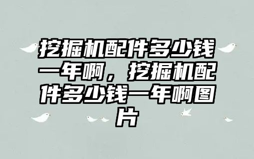 挖掘機配件多少錢一年啊，挖掘機配件多少錢一年啊圖片