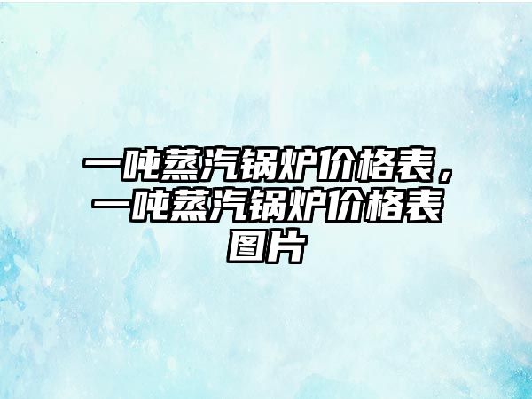 一噸蒸汽鍋爐價(jià)格表，一噸蒸汽鍋爐價(jià)格表圖片
