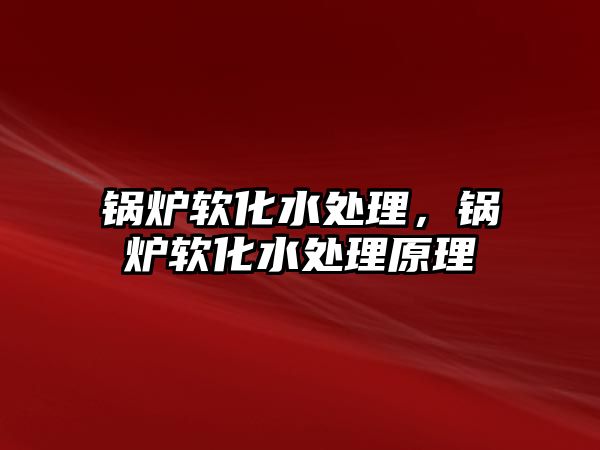 鍋爐軟化水處理，鍋爐軟化水處理原理