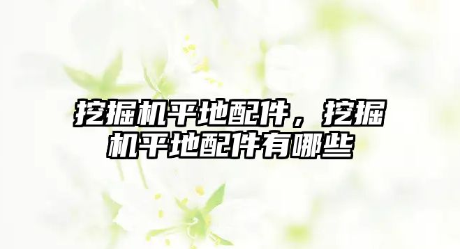 挖掘機(jī)平地配件，挖掘機(jī)平地配件有哪些