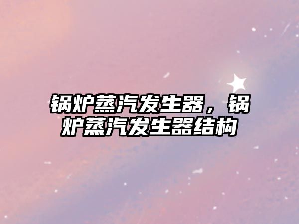 鍋爐蒸汽發(fā)生器，鍋爐蒸汽發(fā)生器結(jié)構(gòu)
