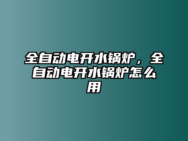 全自動(dòng)電開(kāi)水鍋爐，全自動(dòng)電開(kāi)水鍋爐怎么用