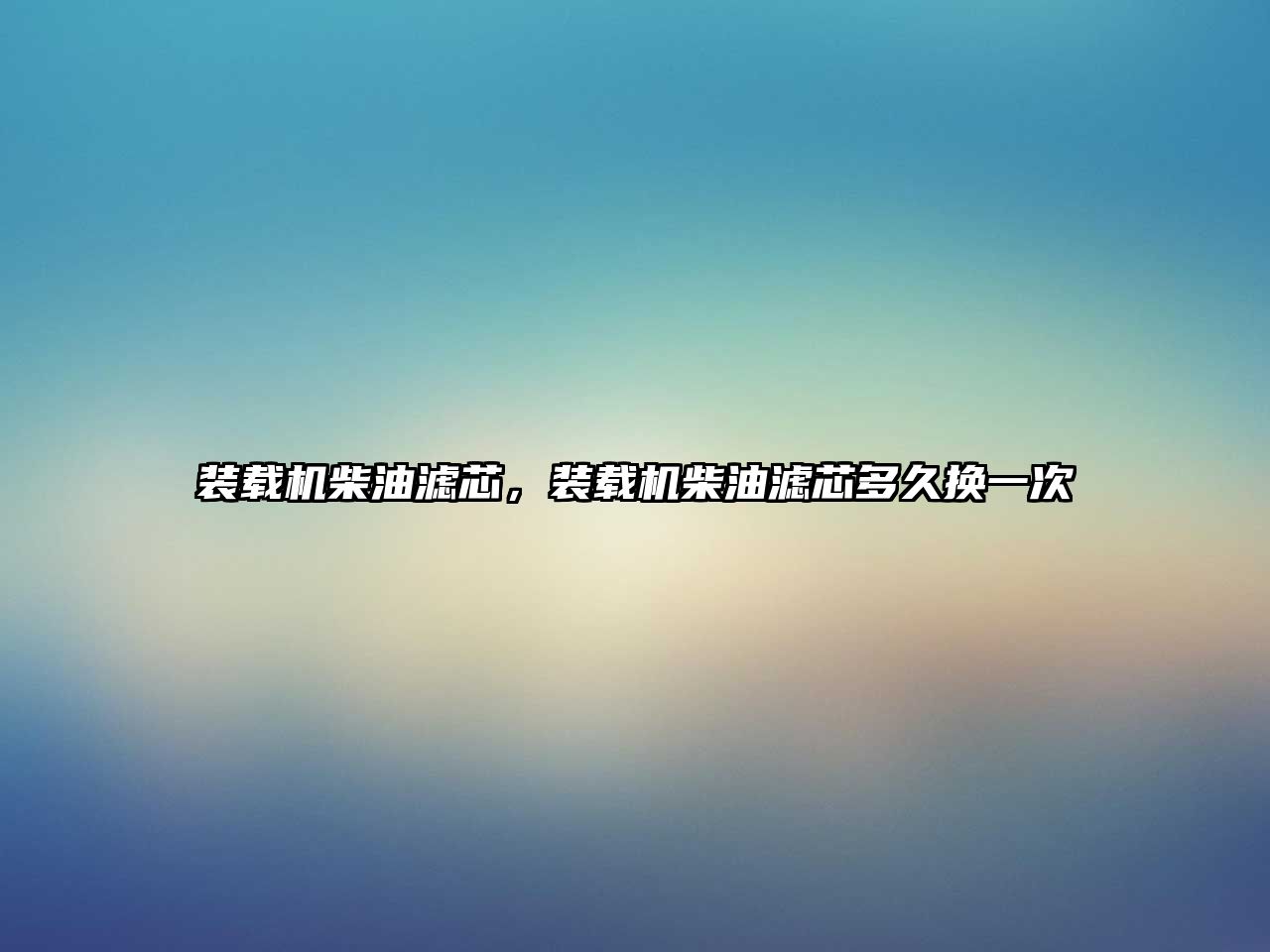 裝載機柴油濾芯，裝載機柴油濾芯多久換一次
