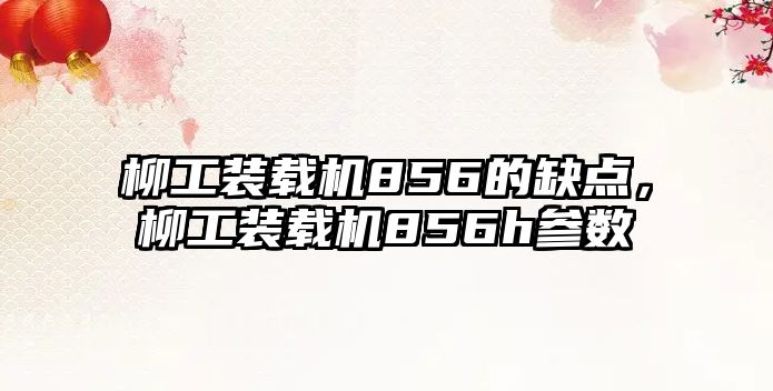 柳工裝載機(jī)856的缺點，柳工裝載機(jī)856h參數(shù)