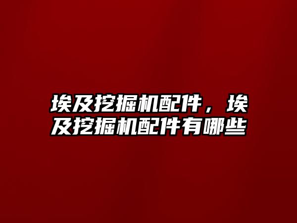 埃及挖掘機(jī)配件，埃及挖掘機(jī)配件有哪些
