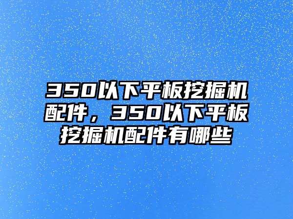 350以下平板挖掘機(jī)配件，350以下平板挖掘機(jī)配件有哪些