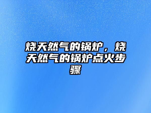 燒天然氣的鍋爐，燒天然氣的鍋爐點火步驟