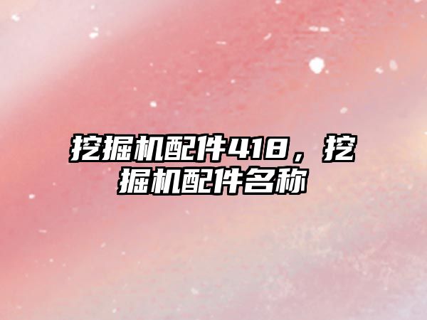 挖掘機(jī)配件418，挖掘機(jī)配件名稱