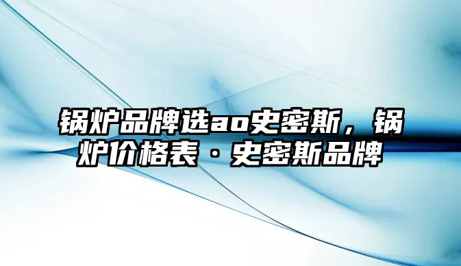 鍋爐品牌選ao史密斯，鍋爐價格表·史密斯品牌