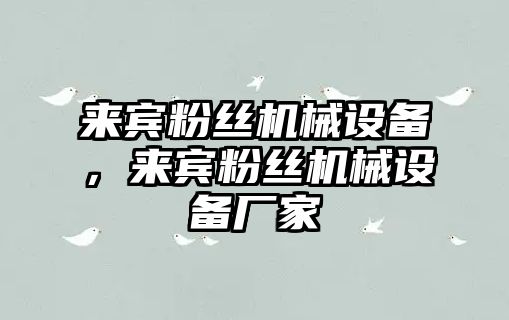 來(lái)賓粉絲機(jī)械設(shè)備，來(lái)賓粉絲機(jī)械設(shè)備廠家