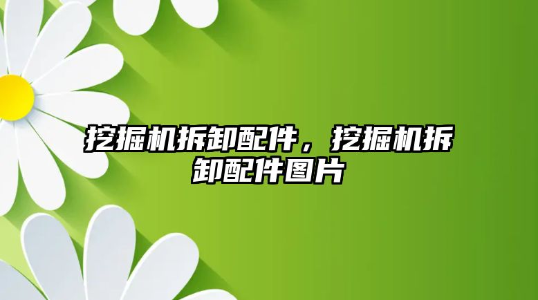 挖掘機拆卸配件，挖掘機拆卸配件圖片