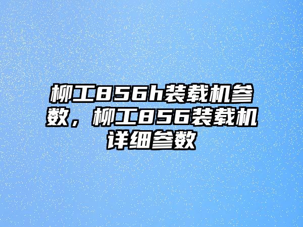 柳工856h裝載機參數(shù)，柳工856裝載機詳細參數(shù)