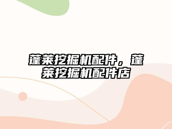 蓬萊挖掘機(jī)配件，蓬萊挖掘機(jī)配件店
