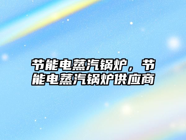 節(jié)能電蒸汽鍋爐，節(jié)能電蒸汽鍋爐供應商