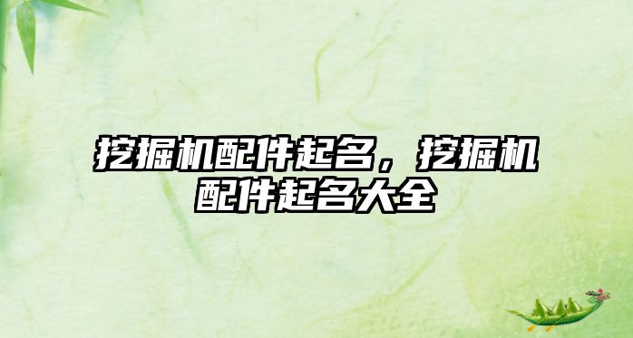 挖掘機(jī)配件起名，挖掘機(jī)配件起名大全