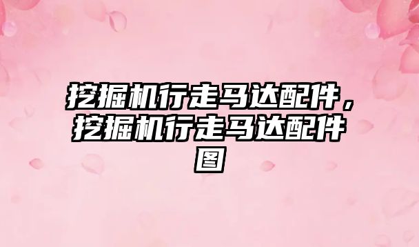 挖掘機行走馬達配件，挖掘機行走馬達配件圖