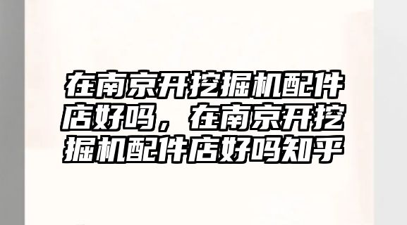 在南京開(kāi)挖掘機(jī)配件店好嗎，在南京開(kāi)挖掘機(jī)配件店好嗎知乎