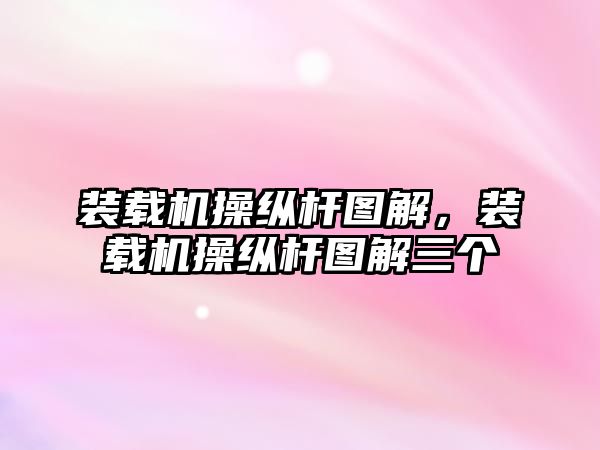裝載機操縱桿圖解，裝載機操縱桿圖解三個