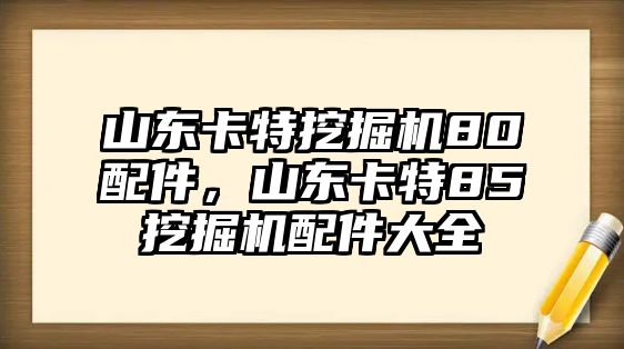 山東卡特挖掘機80配件，山東卡特85挖掘機配件大全