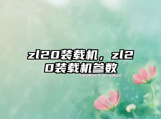 zl20裝載機，zl20裝載機參數(shù)
