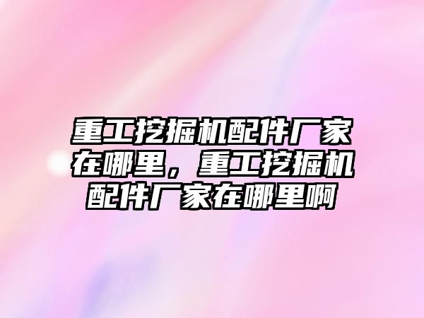 重工挖掘機(jī)配件廠家在哪里，重工挖掘機(jī)配件廠家在哪里啊