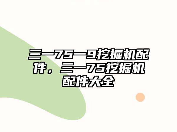 三一75一9挖掘機(jī)配件，三一75挖掘機(jī)配件大全